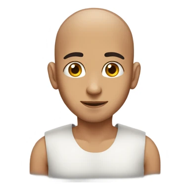 Arabian boy without hair and a little bit fat sticker