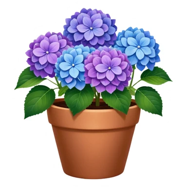 hydrangeas flower pot sticker