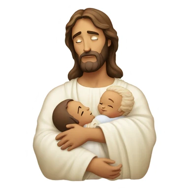 Jesus holding a baby sticker