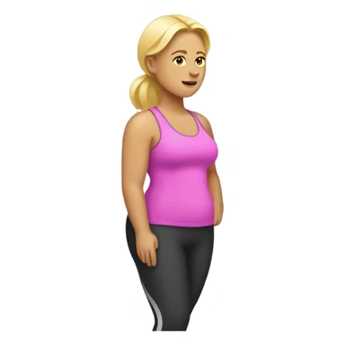 blondie overweight working out sticker