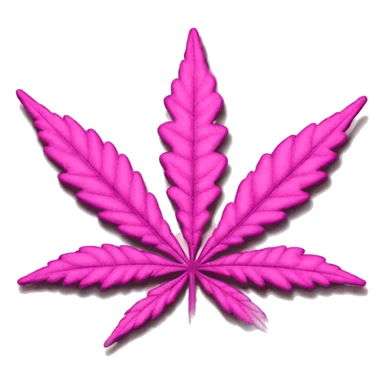 Pink marijuana leaf sticker