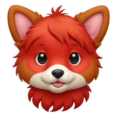 puppy dog red sticker