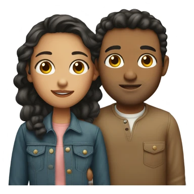 Fair skin couple kissinh sticker