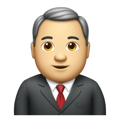 Chubby cheeked businessman sticker