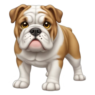 Dog english Bulldog full body sticker
