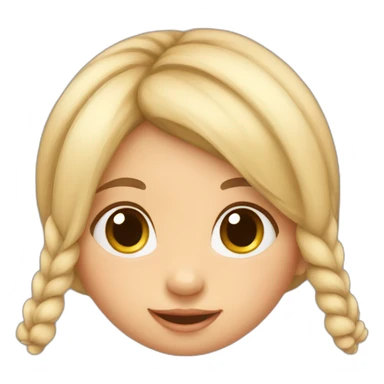 Baby girl with 2 long tails  sticker