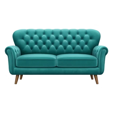 Modern teal couch sticker