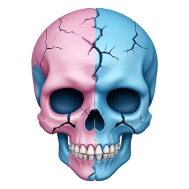 pastel goth skull sticker