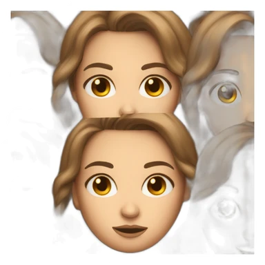 Brown hair young White women upset sticker