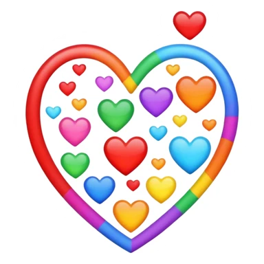 Fais moi un cœur multicolore c sticker