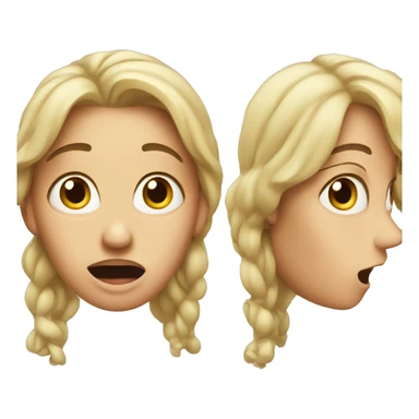 a surprised woman sticker