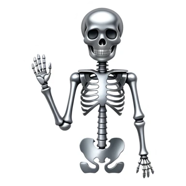 Skeleton made out of chrome sticker