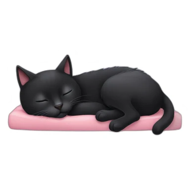 black-cat-sleep sticker