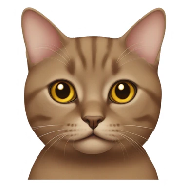Brown British cat sticker
