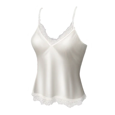 Realistic side view of a white silk lace camisole clothing blouse isolated.  sticker