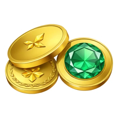 coins and gem sticker