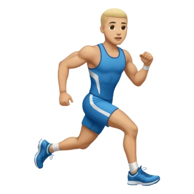 light skin man running sticker