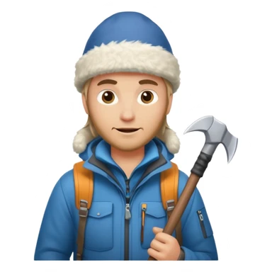 mountaineer with ice axe sticker