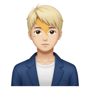 Japanese anime illustration, full body male character .
Clean thin lineart, professional manhwa style, modern BL illustration. sticker