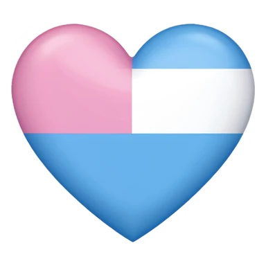Coração com as cores da bandeira trans  sticker