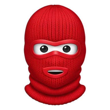 red ski mask sticker