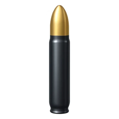 black very long bullet metallic 50 sticker