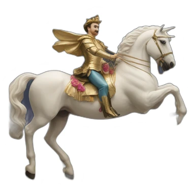 Hyperrealist Francisco franco ride a unicorn lgtbi sticker