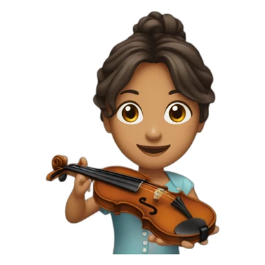 JOVEN BONITA TOCANDO EL VIOLÍN sticker