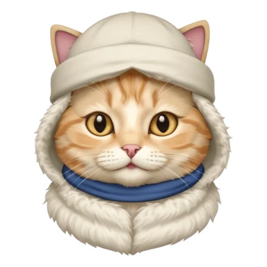 A cat wearing Muslim cap sticker