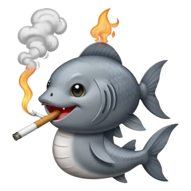 Catfish smoking a cigarette  sticker
