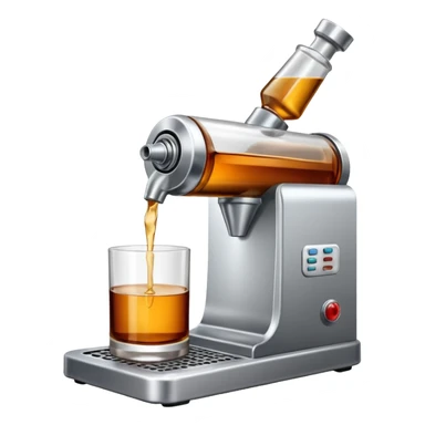 Envasado de botella de licor con boquilla de la maquina para llenado y sin logo en la botella sticker