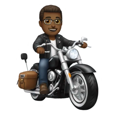 Me riding a Harley  sticker