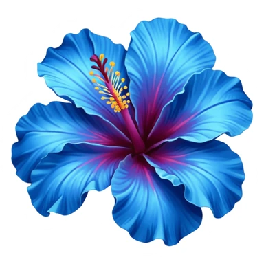 blue hibiscus flower  sticker