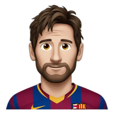 Beardless messi sticker