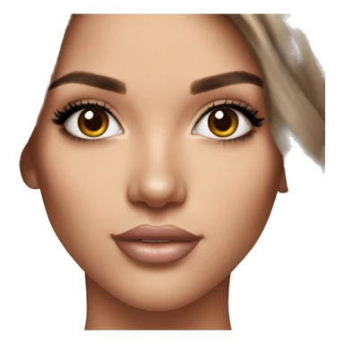 Realistic victoria secret model brunette light brown eyes  sticker