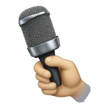 hand with microphone, is letting microphone fall down sticker