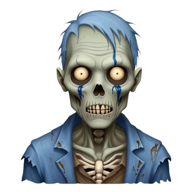 Cinematic Realistic WoW undead friendly zombie Portrait, depicted with decayed yet noble features, his weathered, pallid skin etched with ghostly blue veins and ancient scars. Clad in modest, tattered attire in muted browns and greys that remain consistently rugged, his hollow eyes burn with determined defiance. Rendered with lifelike texture and dramatic natural lighting, high shine, noble and resilient, capturing the stoic spirit of an undead veteran of Azeroth. sticker