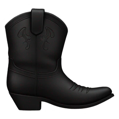 pair of black cowboy boots sticker