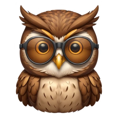 owl wearing sunglasses sticker