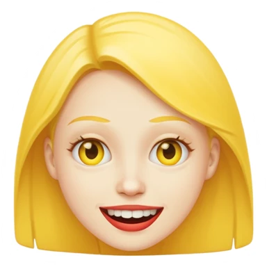 Yellow,hurtful smile sticker