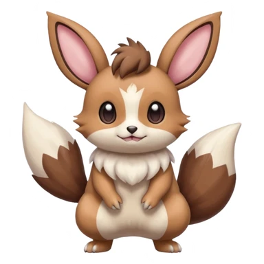 Meloetta-Eevee-Minccino-Buneary-Furret-Pokémon-Fakémon-fusion-creature sticker