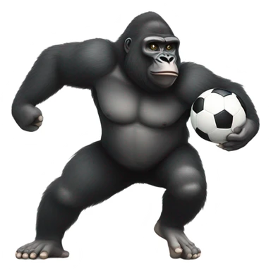 Gorilla football sticker