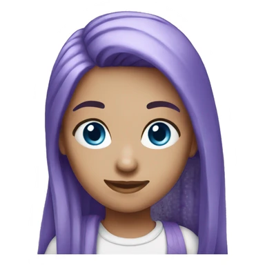 girl (long purple hair) (blue eyes) (fair skin)  sticker