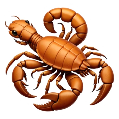 Big chubby wide Auburn-Copper-brown desert Scorpion sticker