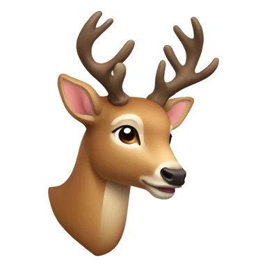 deer ready for christmas sticker