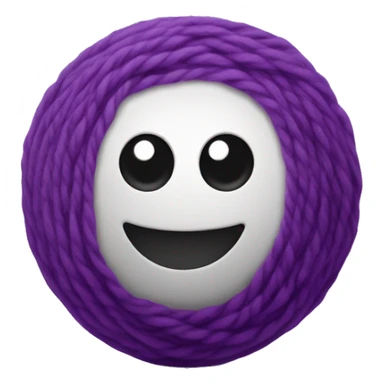 purple ball of wool sticker
