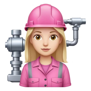 a white woman who likes pink works as an engineer  sticker