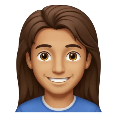 Boy arab long brown hair sticker