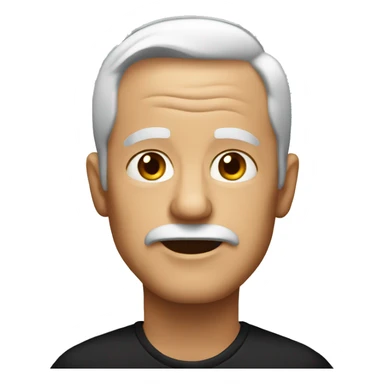 old man in black shirt sticker