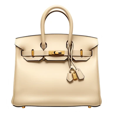 front vanilla hermes birkin bag sticker